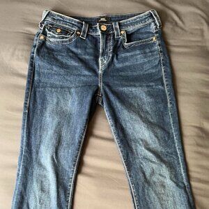 True Religion Women's Navy and Blue Jeans